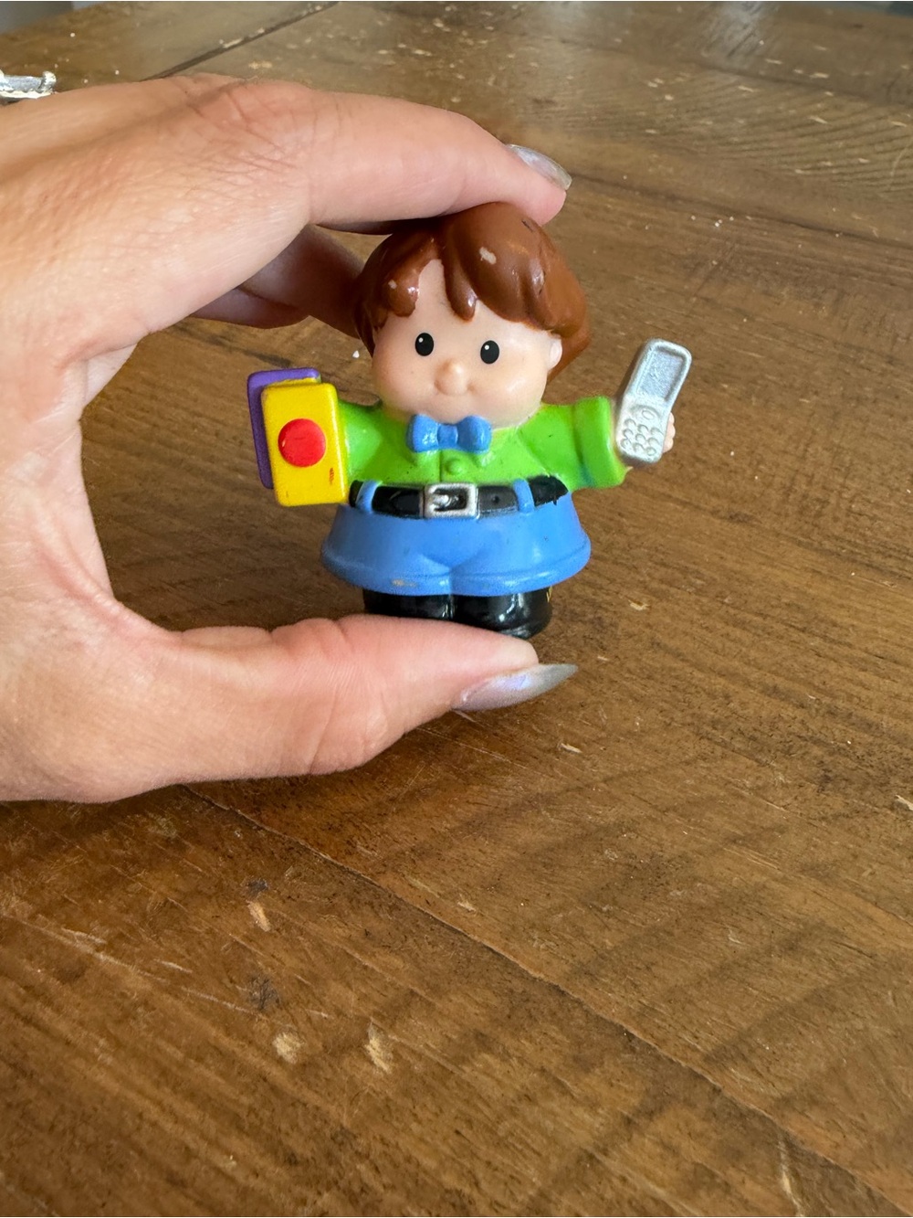 Fisher Price Little People dad with phone  as is